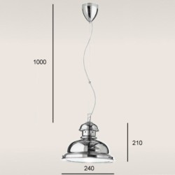 Závěsné svítidlo rustikální Scirocco 7101