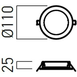 LED vestavné svítidlo XFACE, 6 W, kulaté, denní bílá