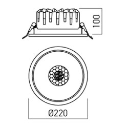 LED vestavné svítidlo XMASTER, 45 W, denní bílá