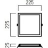 LED vestavné svítidlo XFACE, 24 W, čtverec, teplá bílá