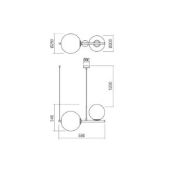 Lustr moderní Talis, 2 x 42 W