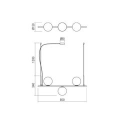 Lustr moderní Talis, 3 x 28 W