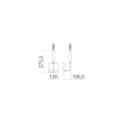 Nástěnné svítidlo KONIG, 1 x 28 W