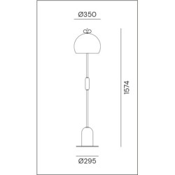 Stojací lampa moderní Bon Ton, černá