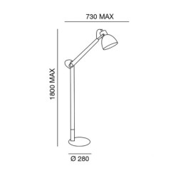 Stojací lampa moderní Sveva, černá