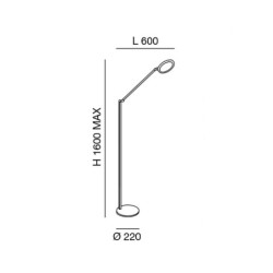 LED stojací lampa Regina, 9 W, černá