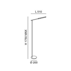 LED stojací lampa Ideal, černá