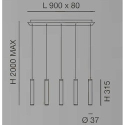 LED závěsné svítidlo Prado 48102