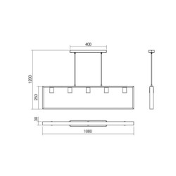 Závěsné svítidlo moderní Timber, 5 x 42 W