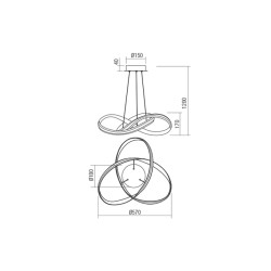 LED závěsná svítidla Nucleo, 37 W