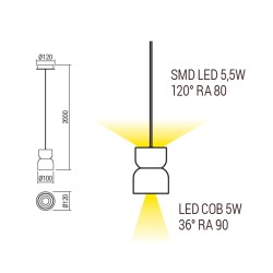 LED závěsná svítidla Yona