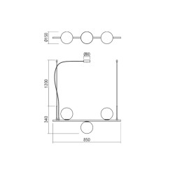 Lustry moderní Talis, 3 x 28 W