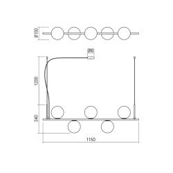 Lustry moderní Talis, 5 x 28 W