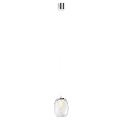 LED závěsné svítidlo Drop, 6 W, chrom / čiré sklo